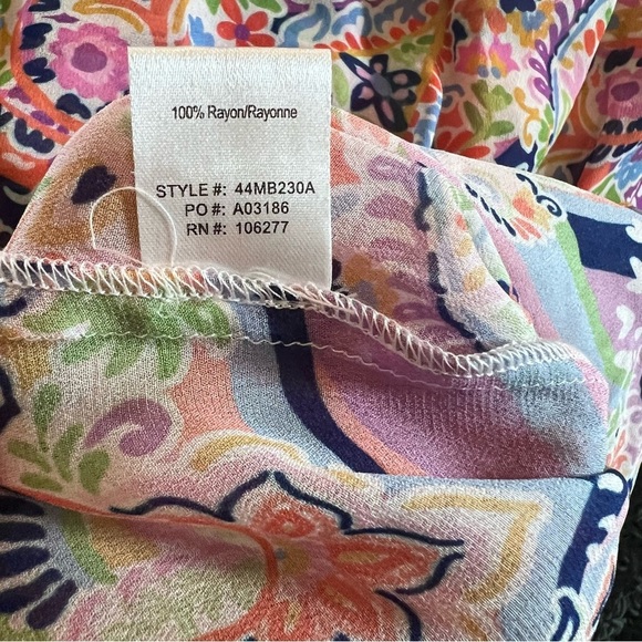 HALE BOB Colorful Paisley Print Spaghetti Strap Vivienne Boho Blouse |S| - Picture 10 of 10